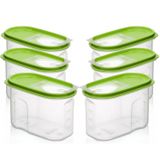 Microcase 6lı Dikey Erzak Bakliyat Saklama Kabı Kapaklı 1.2 L - AL3182