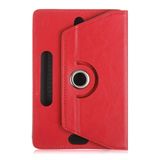 Microcase 7 inch Tabletler için Universal Döner Standlı Tablet Kılıfı - Kırmızı