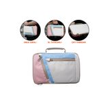 Microcase 9-12 inch Tabletler için Omuz Askılı El Tutacaklı Universal Sleeve Taşıma Çantası AL4346 Pembe