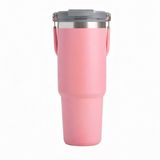 Microcase 900ML Pipetli El Tutacaklı Paslanmaz Çelik Termos Mug - AL5722 - Pembe