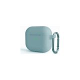 Microcase Airpods 3. Nesil Kulaklık ve Şarj Ünitesi için Silikon Kılıf Açık Mavi-AL2830