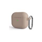 Microcase Airpods 3. Nesil Kulaklık ve Şarj Ünitesi için Silikon Kılıf Açık Pembe-AL2830