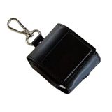 Microcase Airpods Kulaklık ve Şarj Ünitesi için Lüks Leather Case Deri Kılıf - Siyah