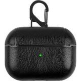 Microcase Airpods Pro Kulaklık ve Şarj Ünitesi Deri Kılıf - Siyah