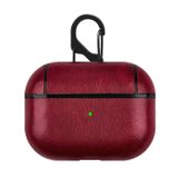 Microcase Airpods Pro Kulaklık ve Şarj Ünitesi için Deri Kılıf - Bordo