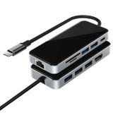 Microcase AirSky Type-C to HDMI USB 3.0 RJ45 USB-C 60W TF ve SD Dönüştürücü HUB - AL3575