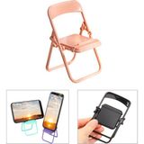 Microcase AL4924 Mini Katlanır Sandalye Tasarım Telefon Standı Dekoratif Tutucu - 07-Pembe