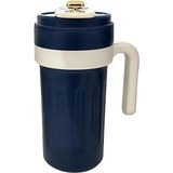Microcase AL5023 Lacivert 304 Paslanmaz Çelik 700 ml Kulplu Derece Göstergeli Termos