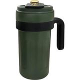 Microcase AL5023 Yeşil 304 Paslanmaz Çelik 700 ml Kulplu Derece Göstergeli Termos