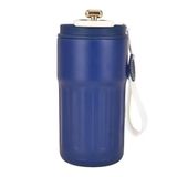 Microcase AL5024 Lacivert 304 Paslanmaz Çelik 450 ml Bilek Askılı Derece Göstergeli Termos