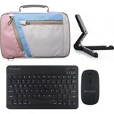 Microcase Amazon Fire Hd 8 2020 Uyumlu Tablet Çanta+Türkçe Bluetooth Klavye +Mouse+ Standı - Pembe AL4382 - Koyu Siyah