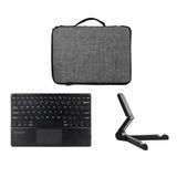 Microcase Apple iPad 10.2 inch Tablet ile Uyumlu Toucpad Bluetooth Klavye + Tablet Standı - Siyah AL5183