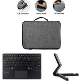 Microcase Apple iPad Air 11 2026 ile Uyumlu Touchpad Bluetooth Klavye + Tablet Standı - Siyah AL5183
