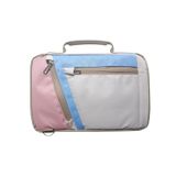 Microcase Apple iPad Mini 2024 8.3 Inch Tablet Için Omuz Askılı El Tutacaklı Universal Sleeve Taşıma Çantası AL4346 Pembe Mavi Krem