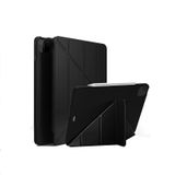 Microcase Apple iPad Pro 11 2021 ANGLE Serisi Standlı Deri Kılıf - Siyah