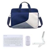 Microcase Apple iPad Pro 11 (2024) Için Macbook Çantası+Türkçe Bluetooth Klavye+Mouse+Tablet Standı Beyaz AL5164