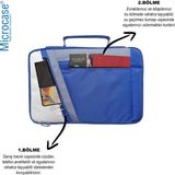Microcase Apple iPad Pro 11 2024 Tabletler Universal Sleeve Taşıma Çantası AL4346 Lacivert Krem Gri