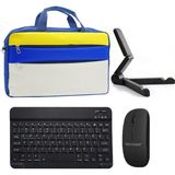 Microcase Apple iPad Pro 11 2025 ile Uyumlu Tablet Çanta+Bluetooth Klavye+Mouse+Tablet Standı SIYAH-AL4840 - Krem - Sarı - Lacivert
