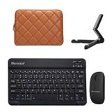 Microcase Apple iPad Pro 13 2025 Tablet Için Çanta+Türkçe Bluetooth Klavye+Mouse+Tablet STANDI-AL8124 - Siyah