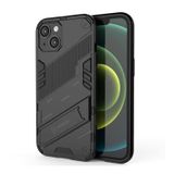 Microcase Apple iPhone 14 Plus Matrix Serisi Armor Standlı Perfect Koruma Kılıf -Siyah