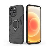 Microcase Apple iPhone 14 Pro Batman Serisi Yüzük Standlı Armor Kılıf - Siyah