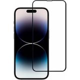 Microcase Apple iPhone 14 Pro Tam Kaplayan Çerçeveli Tempered Ekran Koruyucu - Siyah