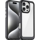 Microcase Apple iPhone 16 Promax Shield Serisi Darbeye Dayanıklı Yarı Esnek Plastik Tpu Kılıf - AL8100 - Açık Siyah