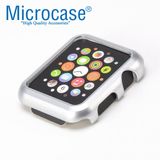 Microcase Apple Watch 38 mm seri 1 2 3 Slim Sert Rubber Çerçeve Koruma Kılıfı GÜMÜŞ