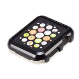 Microcase Apple Watch 38 mm seri 1 2 3 Slim Sert Rubber Çerçeve Koruma Kılıfı - SİYAH