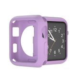 Microcase Apple Watch 7 41 Mm Önü Açık Mat Silikon Kılıf -Eflatun