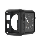 Microcase Apple Watch 7 41 mm Önü Açık Mat Silikon Kılıf - Siyah