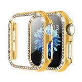 Microcase Apple Watch 7 41Mm Elmas Taş Sert Rubber Kılıf - Gold
