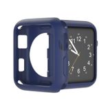 Microcase Apple Watch 7 45 mm Önü Açık Mat Silikon Kılıf - Lacivert