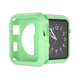 Microcase Apple Watch 7 45 mm Önü Açık Mat Silikon Kılıf - Su Yeşili