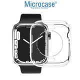 Microcase Apple Watch 7 45 Mm Önü Açık Tasarım Silikon Kılıf - Şeffaf