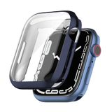 Microcase Apple Watch 7 45 Mm Önü Kapalı Silikon Kılıf - Lacivert