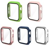 Microcase Apple Watch 8 41mm Ekran Korumalı Sert Slim Rubber Kılıf - AL3173 (Mat Pembe)