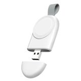 Microcase Apple Watch SE 2022 41mm - 45mm için Anahtarlık Tipi Manyetik USB Şarj - Beyaz AL2364