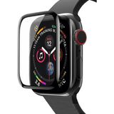 Microcase Apple Watch Seri 6 44 Mm Tam Kaplayan Kavisli Ekran Koruyucu 3d Pet Film - Siyah