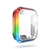 Microcase Apple Watch Serie 4-5 44 mm Rainbow Serisi Önü Kapalı Silikon Kılıf - MC1407