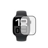 Microcase Apple Watch Series 10 42mm Tam Kaplayan Kavisli Ekran Koruyucu 3D Pet Film - Siyah AL3385