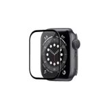 Microcase Apple Watch Series 9 41mm Tam Kaplayan Kavisli Ekran Koruyucu 3D Pet Film - Siyah AL3385