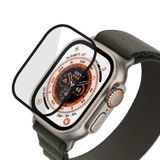 Microcase Apple Watch Ultra 2 Tam Kaplayan Kavisli Ekran Koruyucu 3D Pet Film - Siyah AL3385