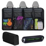 Microcase Araç Bagaj Düzenleyici 8 Cepli Organizer+ Eşya Düzenleyici Keçe Çanta + Ön Arka Panel Numaratör AL4530