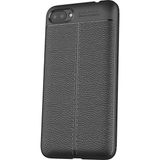 Microcase Asus Zenfone 4 Max ZC554KL Leather Effect Silikon Nano Glass Film Siyah Kılıf
