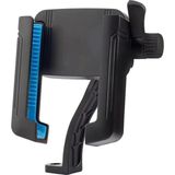 Microcase Bisiklet ve Motosiklet Ayna Bağlantılı Telefon Tutucu 360° Döner Başlık Kilit Mekanizmalı 3.5-6.8 Inç Uyumlu Kaymaz Silikon Pedli Motor Bisiklet Telefon Tutucu - AL5740 - Siyah - Mavi