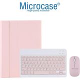 Microcase Bluetooth Klavye ve Mouse ile Uyumlu Standlı Kılıf - Bkk6 Pembe Tablet Aksesuarı