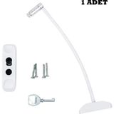 Microcase Çelik Halatlı Anahtarlı Kablolu Pvc Kapı Pencere Emniyet Hırsız Çocuk Güvenlik Kilidi - AL5186 1 Adet - Beyaz