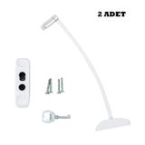 Microcase Çelik Halatlı Anahtarlı Kablolu Pvc Kapı Pencere Emniyet Hırsız Çocuk Güvenlik Kilidi - AL5186 2 ADET