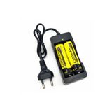 Microcase Çift Yuvalı Lityum İyon Şarj Edilebilir Pil Şarj Aleti 18650 3.7V-AL4396